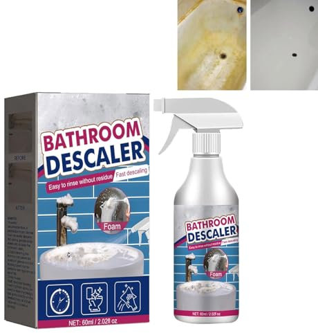 Badezimmer-Reiniger, Bathroom Descaler Cleaner, Reiniger für hartnäckige Flecken, Duschkabinen Reiniger, Badreiniger, Sanitärreiniger, Armaturenreiniger, Kalk und Schmutz Badreiniger Spray