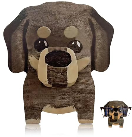 NHQ Soporte para Gafas de Sol de Animales,Soporte de Madera 3D,Soporte Gafas,Soporte para Gafas de Madera,Decoracion Escritorio,Funny Gifts,Decoración de Casa para Mujeres,Adultos(Perro Salchicha)