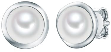 Rafaela Donata Damen Ohrstecker 925/- Sterling Silber Süßwasser-Zuchtperle 6,5mm