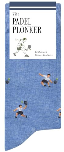 The Padel Plonker Socks – Funny Padel Tennis Socks - Funny Padel Gifts for Men - 1 x Pair, Size 7-12, Blue - Socks Gift for Padel Players, Coaches & Fans - Premium Cotton Blend