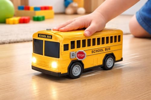School Bus Model with Lights and Sound – 7 inch – Collectible Vehicle