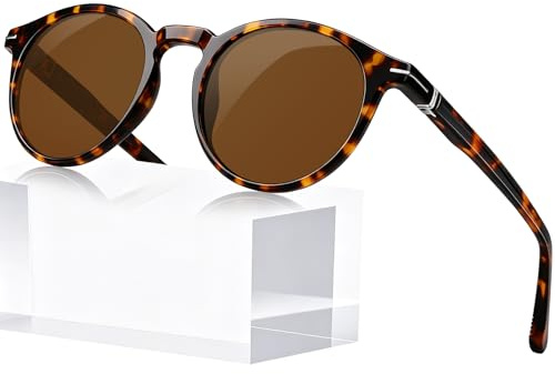 KANASTAL Lunettes de Soleil Femme et Homme Polarisées UV400 Brun Léopard