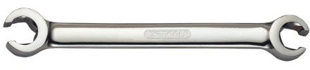 KS Tools 518.0518 Llave de estrella doble abierta CHROMEplus, en ángulo, 17x19 mm