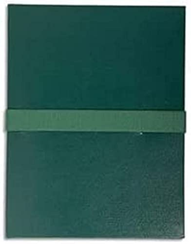 Exacompta - Réf. 633E - 1 chemise à dos extensible balacron - 1 rabat - fermeture par sangle auto-agrippante/scratch - dimensions 24 x 32 cm - pour documents au format A4 - couleur vert foncé