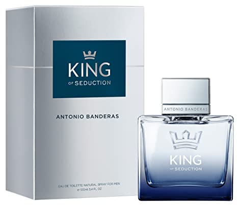 BANDERAS Perfumes, King of Seduction, Eau de Toilette para Hombre, Larga duración, Fragancia masculina, intensa y energética, Notas de bergamota y manzana, Optimo para uso diario, 100 ml