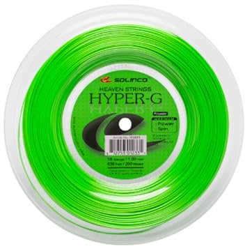 Solinco Hyper-G Co-Polyester Tennis String Reel 656 ft / 200 m Extreme Spin, Power & Control - TruTension Technology, Durable High-Performance Polyester,18