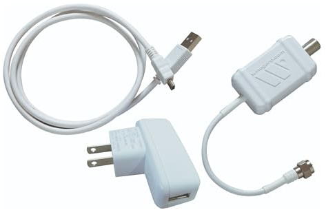 Winegard LNA-100 Boost TV Antenna Amplifier, HDTV Signal Booster, HD Digital VHF UHF Amplifier, Indoor HDTV Ultra Low Noise Amp (USB Power Supply), White