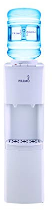 Primo Top-Loading Water Dispenser - 2 Temp (Hot-Cold) Water Cooler Water Dispenser for 5 Gallon Bottle w/Child-Resistant Safety Feature, White