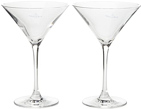 Villeroy & Boch Purismo Bar Martini Glass Set, Crystal, Transparent, 2-Piece