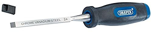 Draper 83277 6mm Bevel Edge Wood Chisel, Black and Silver