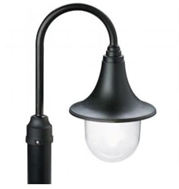 Lanterna Per Palo 'Marine' Struttura In Termoplastico, Diffusore Trasparente. Parabola In Alluminio. E27, Ip43. Attacco A Colonna Da Ø 60 Mm. Solo Corpo Lan