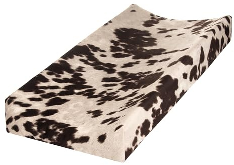 Western Cowboy Changing Pad Cover Super Soft Brown Cowhide