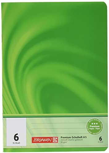 Brunnen 104570602 Schulheft A5 Vivendi (16 Blatt, blanko, mit Linienblatt)