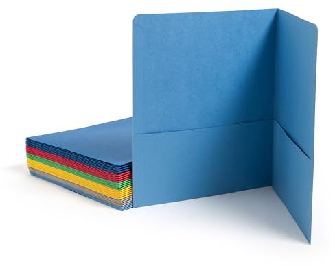 Smead Two-Pocket Heavyweight Folder, Letter Size, Assorted Colors, 25 per Box (87850)