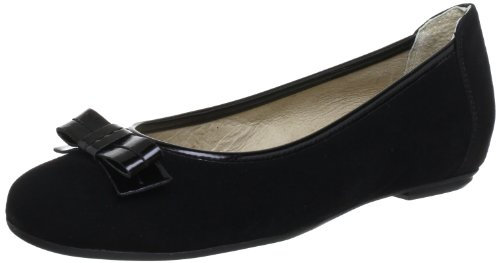 Caprice Womens Da.-Ballerina Ballet Flats Black Schwarz (Black/BLK PAT.) Size: 38.5
