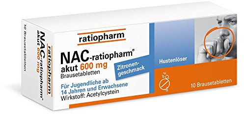 NAC-ratiopharm 600 mg Brausetabletten: Effiziente Schleimlösung und erleichtertes Abhusten bei akuten Atemwegserkrankungen, mit dem Wirkstoff Acetylcystein, 10 St.