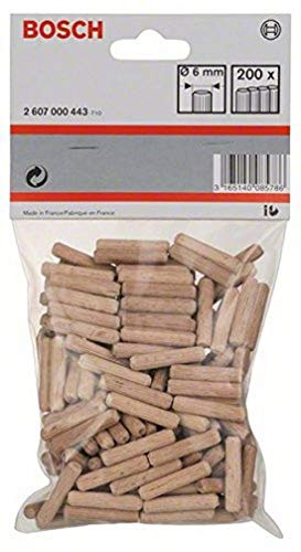 Bosch Professional 50x Flachdübel Grösse 0 (Verbindungssystem für Holzplatten, 45 x 15 x 4 mm, Zubehör Flachdübelfräse)