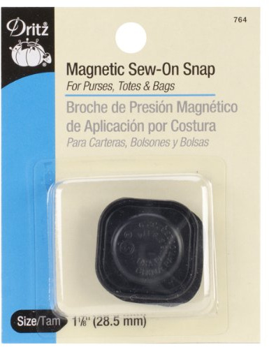 Dritz 764 Magnetic Snap, Black, 1-1/8-Inch