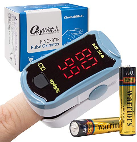 OxyWatch Fingertip Pulse Oximeter | Compact & Easy To Use | Blood Oxygen Saturation & Heart Rate Monitor