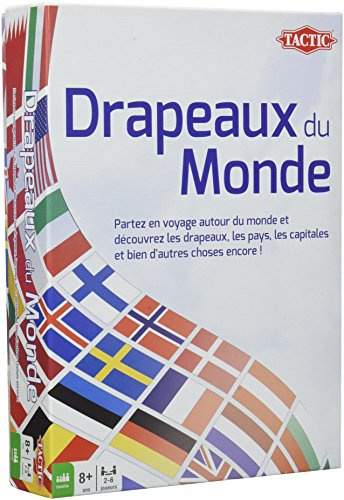 Tactic 02088 familj/sällskapsspel, Drapeaux Du Monde (världens flaggor), franska