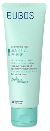 Eubos | Hand Repair & Schutz | Handcreme für trockene, rissige Hände | 75ml | Die besondere Aktiv-Formel für gepflegte Hände aus der EUBOS-Forschung mit 4-fach-Wirkung: regeneriert, feuchtigkeitsspendend, strafft und schützt