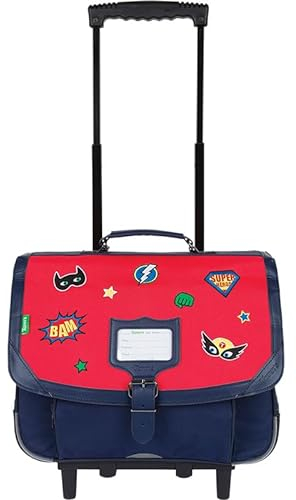 Trolley 38 cm Tann's Les Fantaisies Tristan, Rot/Marineblau, dunkelviolett, 38 cm, Tristan