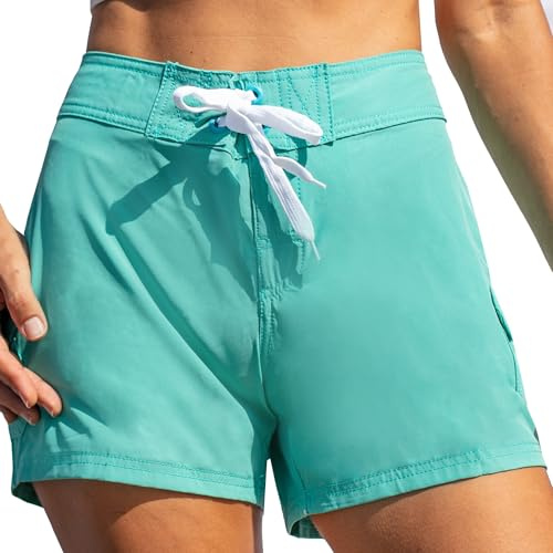 Kanu Surf Women's Breeze Solid Stretch Boardshort, Lagoon, 6