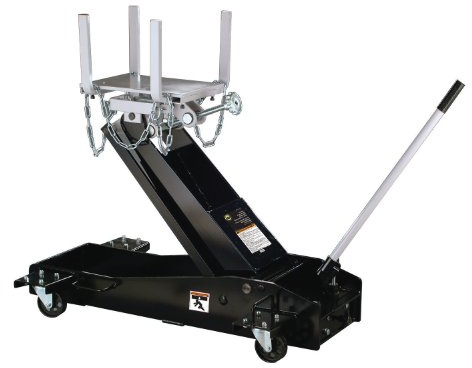 Omega 43000 Black Low Profile Transmission Jack - 1-1/2 Ton Capacity