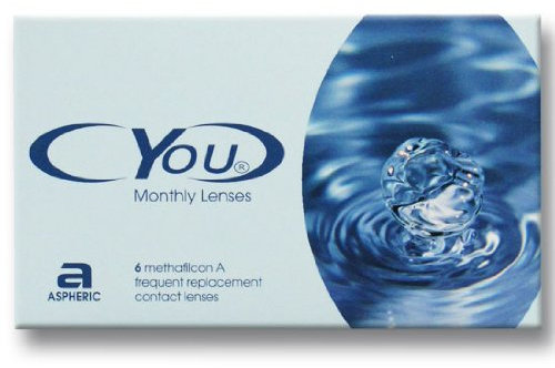 Cyou Monthly Lenses Monatslinsen weich, 6 Stück / BC 8.7 mm / DIA 14.5 / -1,50 Dioptrien