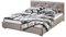 Maintal Polsterbett Kristall, 160 x 200 cm, Kunstleder, Bonellfederkern Matratze H2, taupe