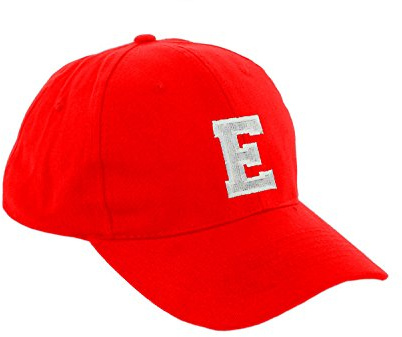 Morefaz New Boy Girl Adjustable Baseball Cap Red Children School Caps Kids Hat Sport Alphabet A-Z (E)