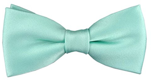 TigerTie - Kleinkinder Baby Fliege in mint grün mit Gummizug 29 bis 40 cm Halsumfang verstellbar + Aufbewahrungsbox
