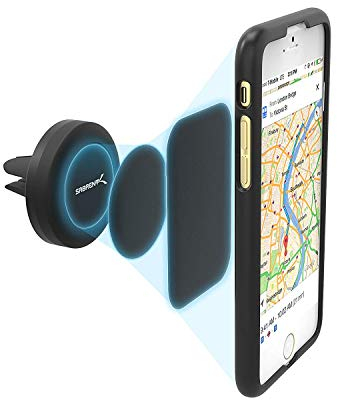 Magnetische Handyhalterung Auto, Ultrakompakt KFZ Magnet handyhalter Lüftung, Universal 360° Armaturenbretthalterung Kompatibel mit Smartphone/iPhone/Samsung Galaxy/Huawei/Xiaomi usw. Schwarz