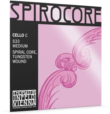 Thomastik single string for cello 4/4 Spirocore - C string spiral rope core, tungsten wound, medium