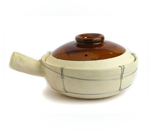 London Wok One Handle Earthen Pot - 16cm Diameter, 750g Capacity, Uncoated Terracotta, Suitable for Stovetop, No Lid