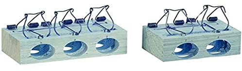 Wolfpack 5450100 Trampa ratones madera 2 agujeros Ø 28 mm.