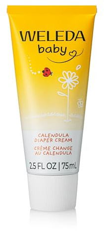 Weleda Baby Calendula Diaper Cream, 2.8 Fluid Ounce, Plant Rich Protection with Calendula, Chamomile, Sweet Almond Oil, Lanolin and Zinc Oxide