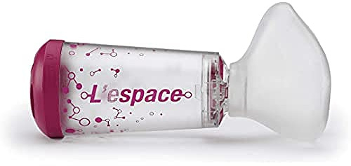 Air Liquide Healthcare, L'ESPACE, Camera Distanziatrice con Maschera per Pazienti non Cooperanti (> 6 Anni), Distanziatore per Inalatori, Adatto al Trattamento dell'Asma, Compatibilità Universale