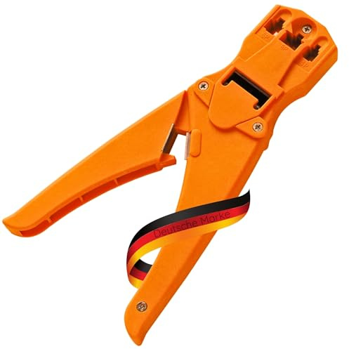 SCHWAIGER TST4335 531 Crimpzange RJ45 RJ11 Presszange Netzwerk-Zange Kabelzange Netzwerkstecker Zange Werkzeug Kabelwerkzeug Abisolierwerkzeug Abisolierzange Rund- und Flachkabel