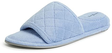 Dearfoams Women's Beatrice Side Gore Slide Slipper, Iceberg, Medium