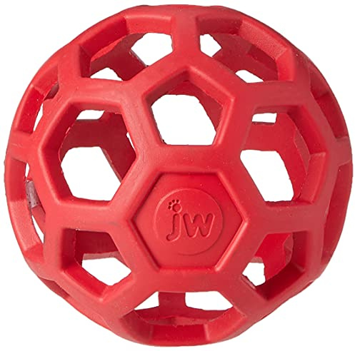 JW Hol-ee Roller Dog Toy Treat Dispensing Ball, Medium, 1-Pack | Durable Stretchy Design, Ideal for Training, Stuffable with Treats, For Small Dogs