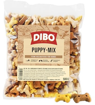 DIBO Puppy-Mix Sachet de 500 g de Produits de Boulangerie pour Aliments sains et naturels pour Chiens Barf B.A.R.F Friandise Biscuits pour Chien