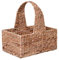 VIVANNO Stella Flaschenträger aus Wasserhyazinthe - Naturgeflochtener Flaschenkorb, 6 Flaschen, 39x36x26 cm, Tragegriff