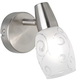 Reality R80021007 Colmar Spot Singolo, E14, Diffusore in Vetro Satinato