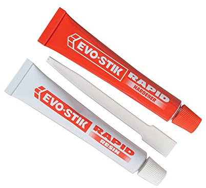EVO-STIK Epoxy Rapid Tubes – 2-Part Multipurpose Epoxy Adhesive | Solvent-Free, Fast-Setting, High-Strength Bond for Metal, Wood, Ceramics & More 2 X 15ml Tubes