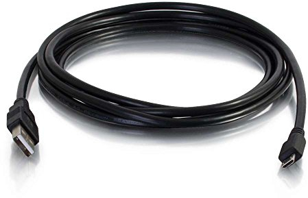 C2G 4.6M USB-A 2.0 Male to Micro USB-B Male Extension Cable (15 Foot) Long PS4 Controller Charger Cable, black