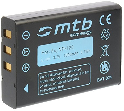 Ersatz-Akku NP-120 kompatibel mit Fuji Fujifilm Finepix F10, F11, F630, M603... (Siehe Liste)