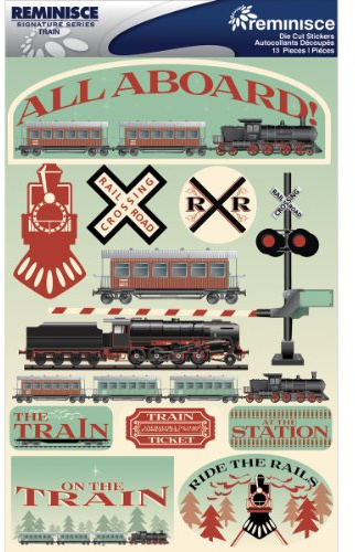 Signature Dimensional Stickers 4.5X6 Sheet, Train