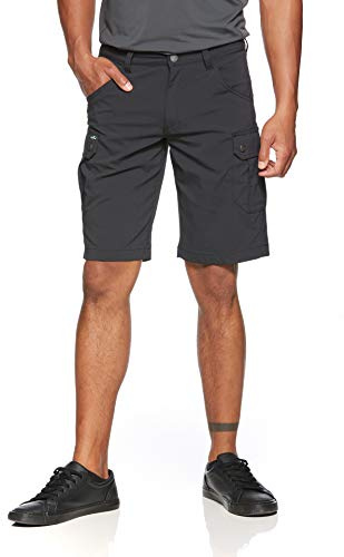 Jeff Green Pantalones Cargo Cortos para Hombre Ligeros elásticos de Secado rápido funcionales Stan, Tamaño - Hombres:S, Color:Black