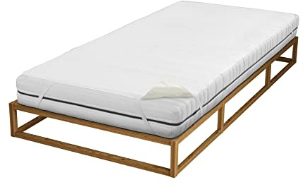 biberna Sleep & Protect 0808315 Matratzenauflage Molton (blut-, urin- und wasserundurchlässig), empfehlenswert für Allergiker 1x 180x200 cm weiß